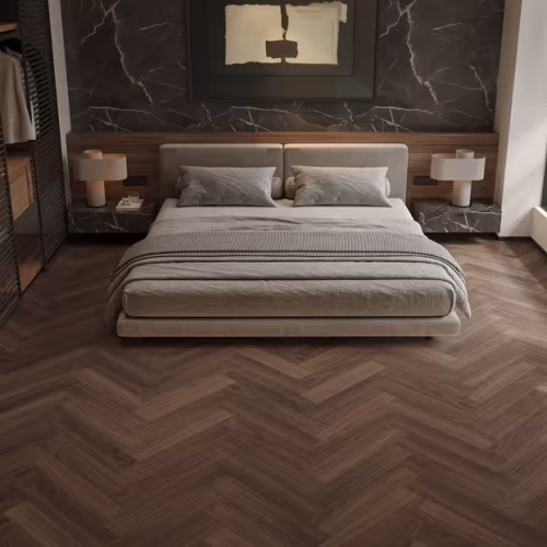 Композитная паркетная доска Alpine Floor Приоритет Паркет Орех Натуральный ECO 30-9 венгерская елка 600×125×5,5