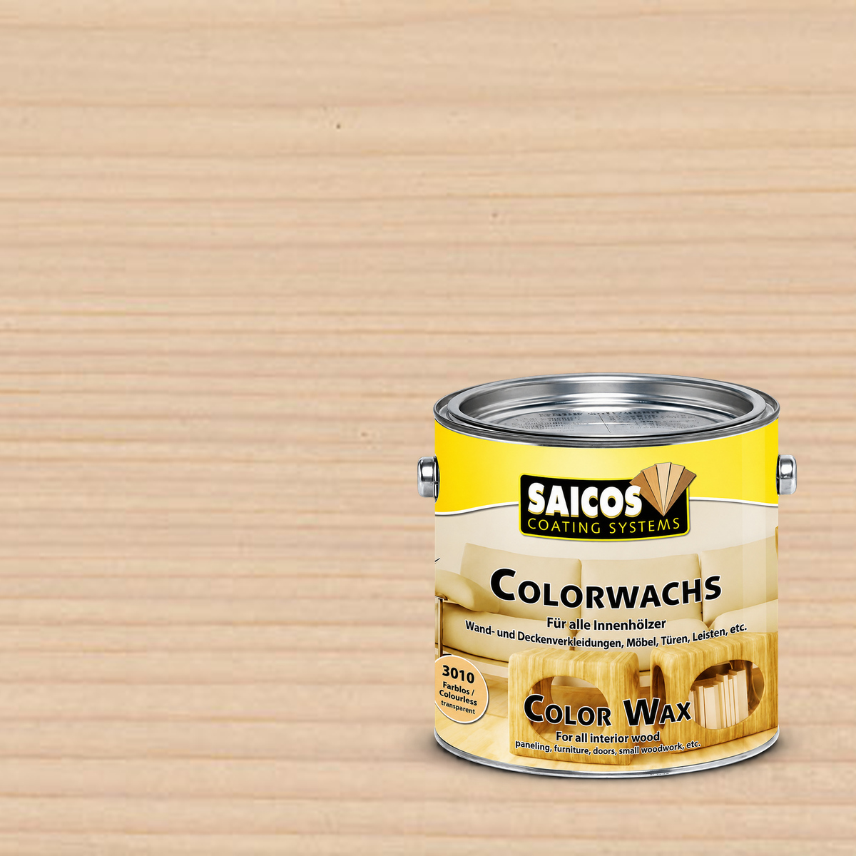 Воск для дерева Saicos Colorwachs Classic цвет 3018 Груша 0,75 л