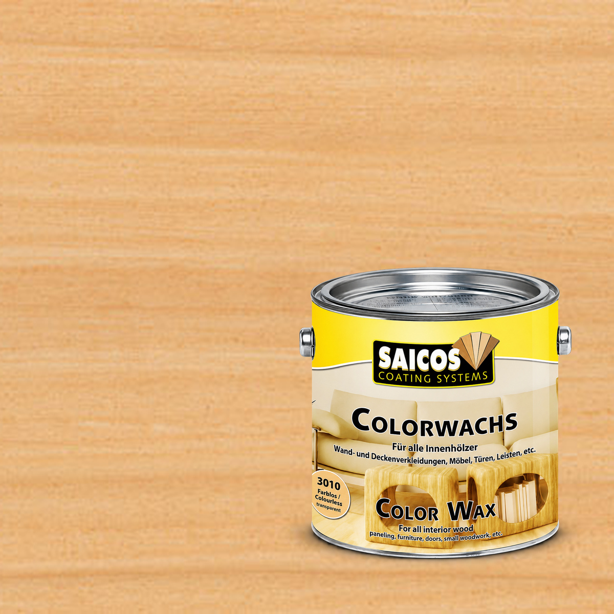 Воск для дерева Saicos Colorwachs Classic цвет 3021 Сосна 0,125 л
