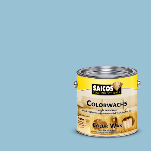 Воск для дерева Saicos Colorwachs Classic цвет 3051 Винтажный голубой 0,75 л