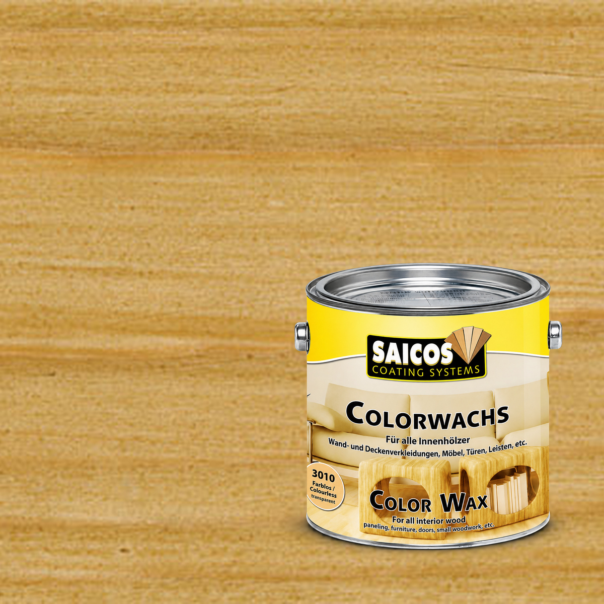 Воск для дерева Saicos Colorwachs Classic цвет 3058 Дуб 0,75 л