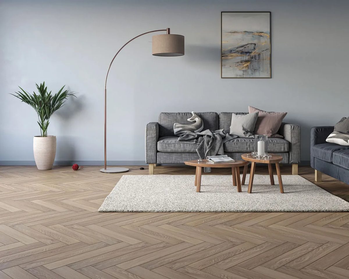 Ламинат My Step Herringbone 8 Дуб Бордо MS4208 венгерская елка 600×100×8 фото в интерьере