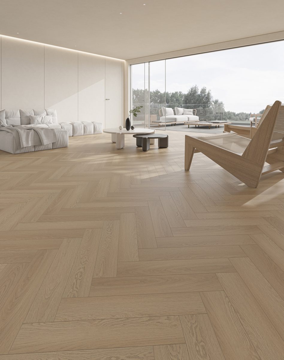 Ламинат My Step Herringbone 8 Дана MS7208 венгерская елка 600×100×8 фото в интерьере