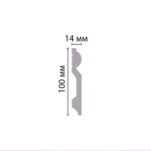 Плинтус под покраску Decomaster D137ДМ 2000×100×14