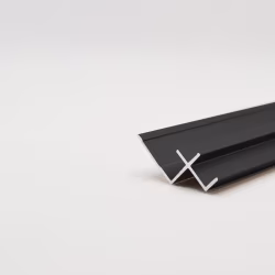 Профиль алюминиевый угловой внутренний Bamstek 5502 Black черный 3000×11×18