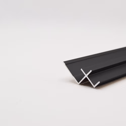 Профиль алюминиевый угловой внутренний Bamstek 5502 Black черный 3000×11×18