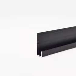 Профиль алюминиевый завершающий Bamstek 5504 Black черный 3000×20×7