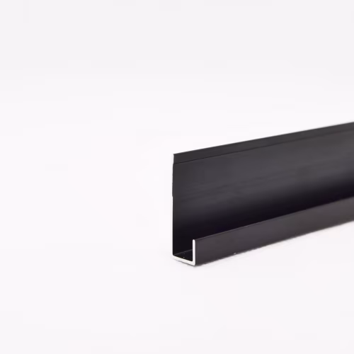 Профиль алюминиевый завершающий Bamstek 5504 Black черный 3000×20×7