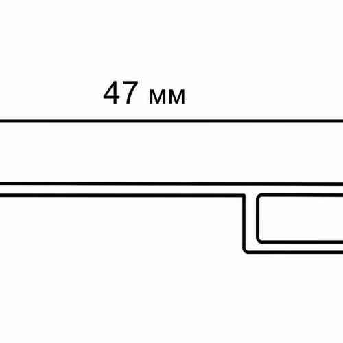 Плинтус алюминиевый Bamstek Бронзовый 5507 Bronze 3000×47×6