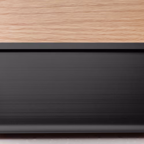 Плинтус алюминиевый Bamstek Черный TJ60 Black 3000×60×6,3