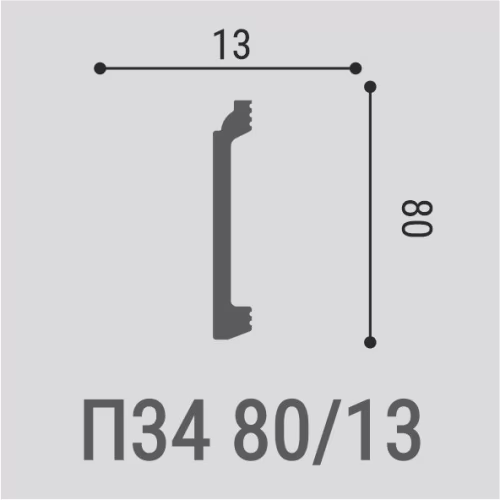 Плинтус под покраску Bello Deco П34 2000×80×13
