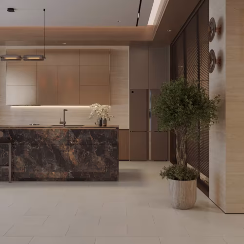 Ламинат Alpine Floor Каменное настроение Бежевый травертин Travertine Beige LF402-11 600×298×12