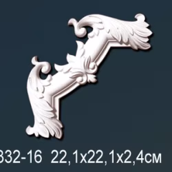Декор к молдингу под покраску Перфект Плюс AD332-16 221×221×24