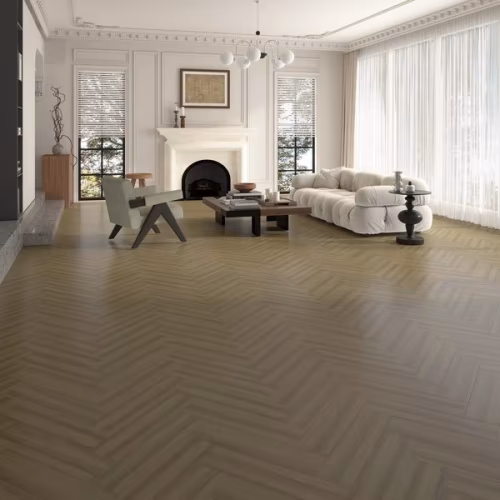 Кварцвиниловый SPC ламинат My Step Стоун Херрингбон Stone Herringbone Дуб Бромо MS8418 венгерская елка 564×141×8