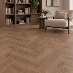 Кварцвиниловый SPC ламинат My Step Стоун Херрингбон Stone Herringbone Дуб Немо MS9318 венгерская елка 564×141×8