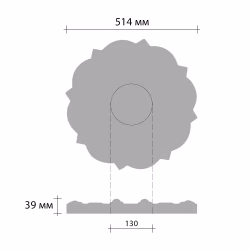 Потолочная розетка под покраску Decomaster DM-0471 51,4 см