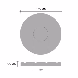 Потолочная розетка под покраску Decomaster DR 307A 82,5 см