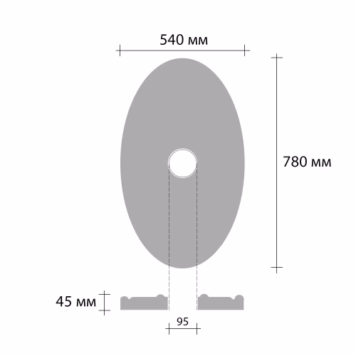 Потолочная розетка под покраску Decomaster DR 19 78×54 см