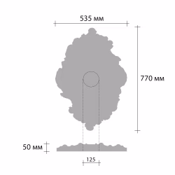 Потолочная розетка под покраску Decomaster DR 18A 77×53,5 см
