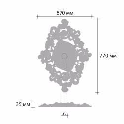 Потолочная розетка под покраску Decomaster DR-18 77×57 см