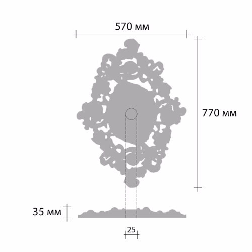 Потолочная розетка под покраску Decomaster DR-18 77×57 см