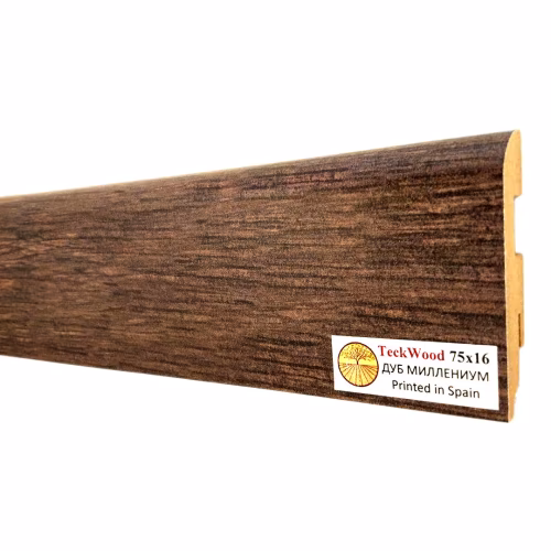 Плинтус МДФ ламинированный TeckWood Дуб Миллениум 2150×75×16