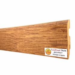 Плинтус МДФ ламинированный TeckWood Дуб Краст 2150×75×16