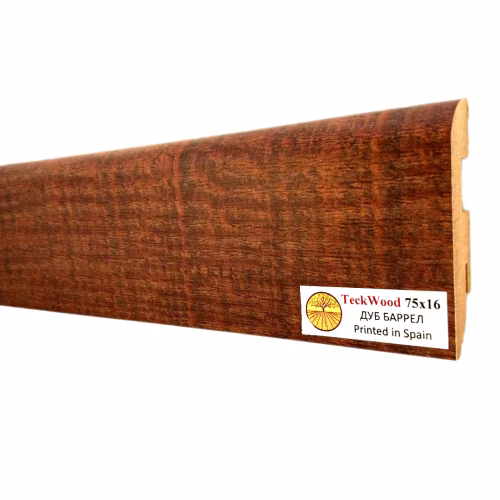Плинтус МДФ ламинированный TeckWood Дуб Баррел 2150×75×16