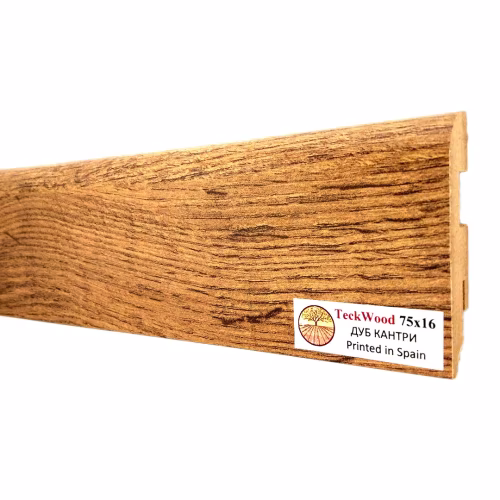 Плинтус МДФ ламинированный TeckWood Дуб Кантри 2150×75×16