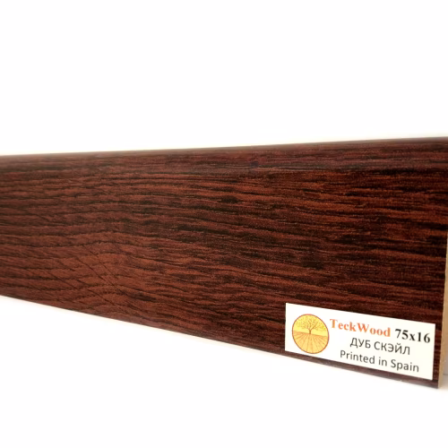 Плинтус МДФ ламинированный TeckWood Дуб Скэйл 2150×75×16