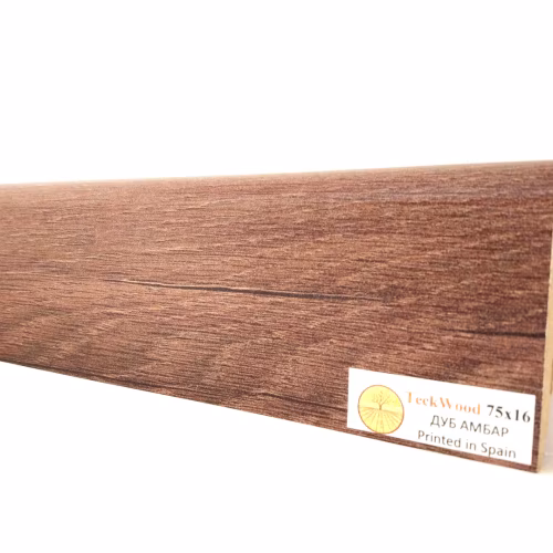 Плинтус МДФ ламинированный TeckWood Дуб Амбар 2150×75×16