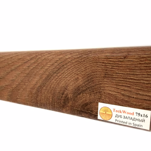Плинтус МДФ ламинированный TeckWood Дуб Западный 2150×75×16