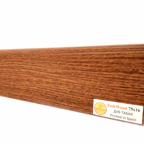 Плинтус МДФ ламинированный TeckWood Дуб Табак 2000×75×16