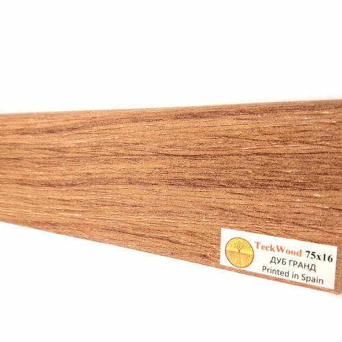 Плинтус МДФ ламинированный TeckWood Дуб Гранд 2150×75×16