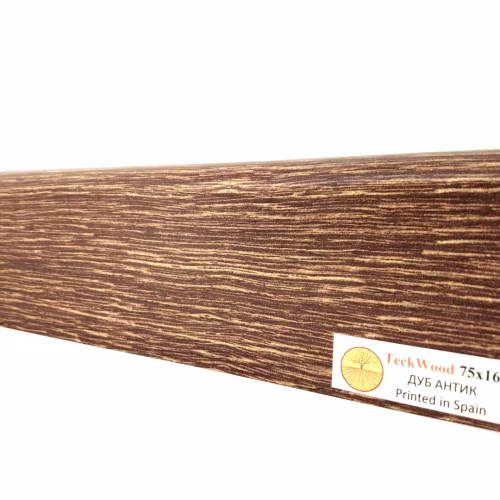 Плинтус МДФ ламинированный TeckWood Дуб Антик 2150×75×16