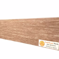 Плинтус МДФ ламинированный TeckWood Дуб Верона 2150×75×16