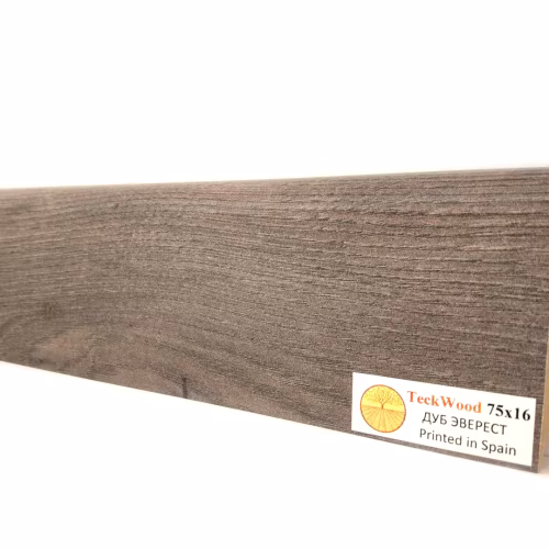 Плинтус МДФ ламинированный TeckWood Дуб Эверест 2150×75×16