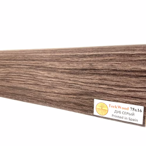 Плинтус МДФ ламинированный TeckWood Дуб Серый 2150×75×16