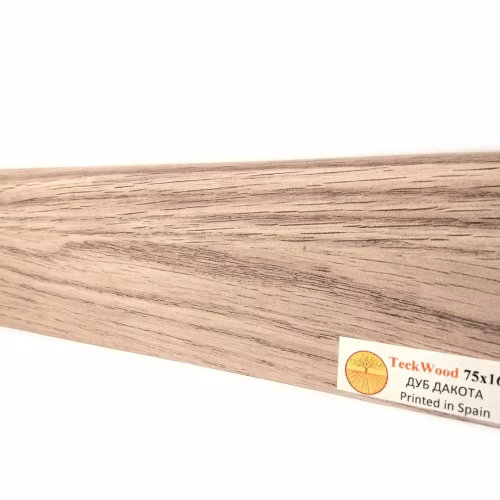 Плинтус МДФ ламинированный TeckWood Дуб Дакота 2150×75×16