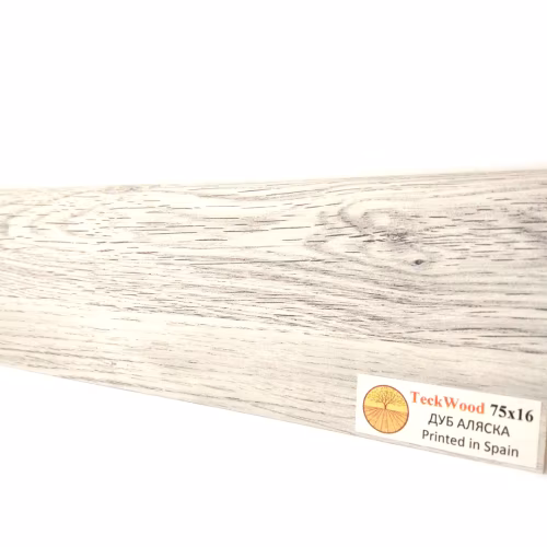 Плинтус МДФ ламинированный TeckWood Дуб Аляска 2150×75×16