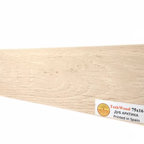 Плинтус МДФ ламинированный TeckWood Дуб Арктика 2150×75×16