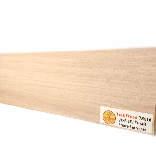 Плинтус МДФ ламинированный TeckWood Дуб Беленый 2150×75×16
