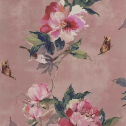 Обои 1838 Wallcoverings Camellia Madama Butterfly Coral 1703-108-03