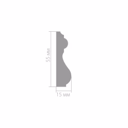 Молдинг ЛДФ под покраску Ultrawood U 009 i 2000×55×15