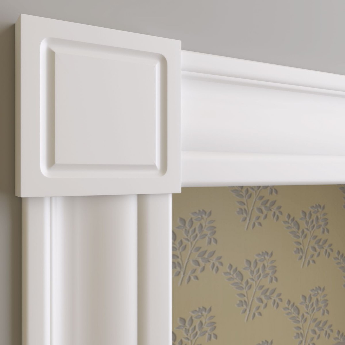 Дверной декор верхний под покраску Ultrawood D 2095 фото в интерьере