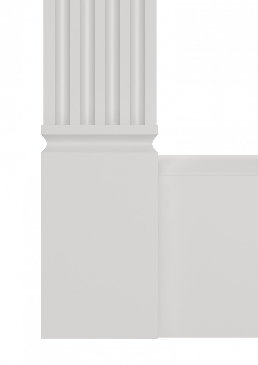 Дверной декор нижний под покраску Ultrawood D 1085