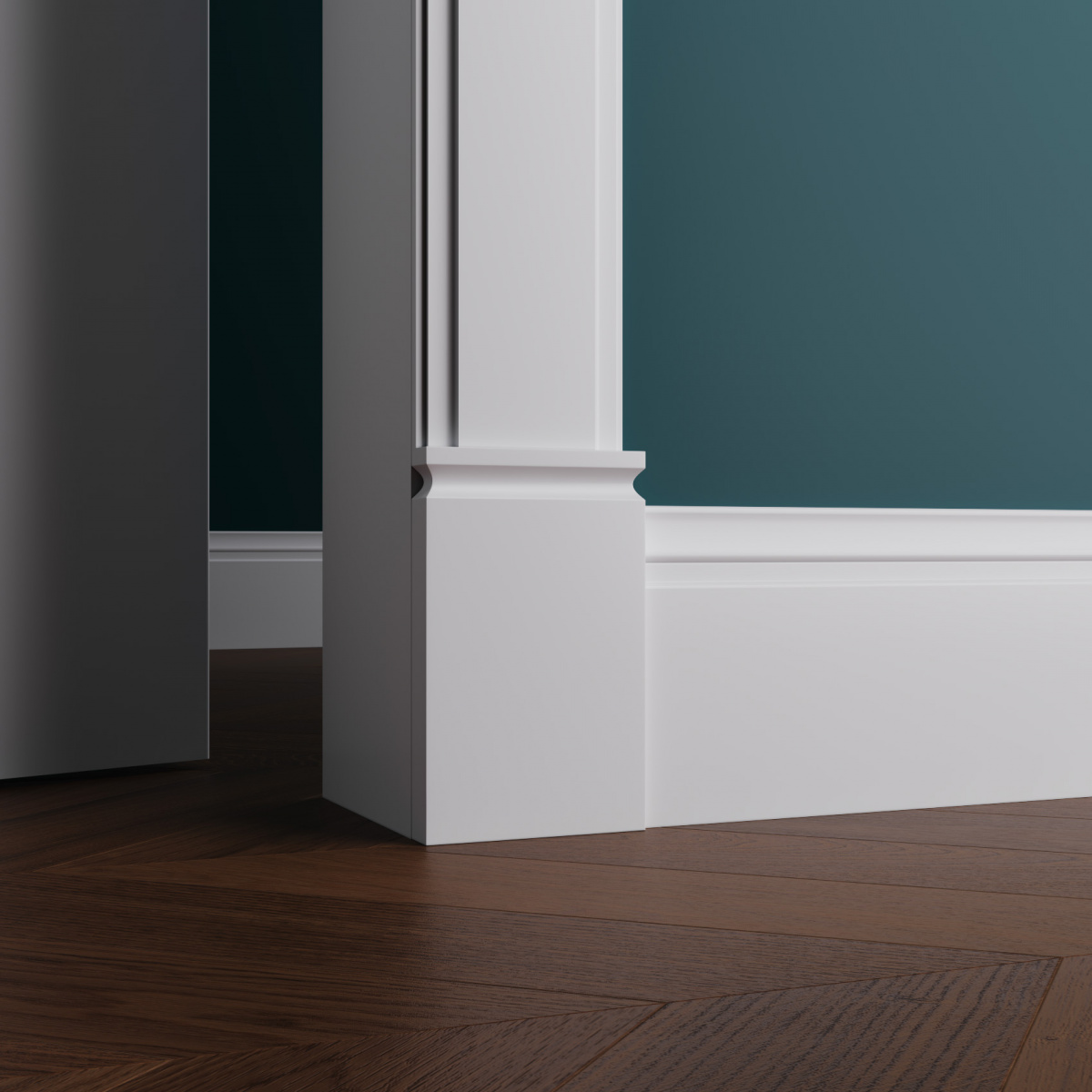 Дверной декор нижний под покраску Ultrawood D 1095 фото в интерьере