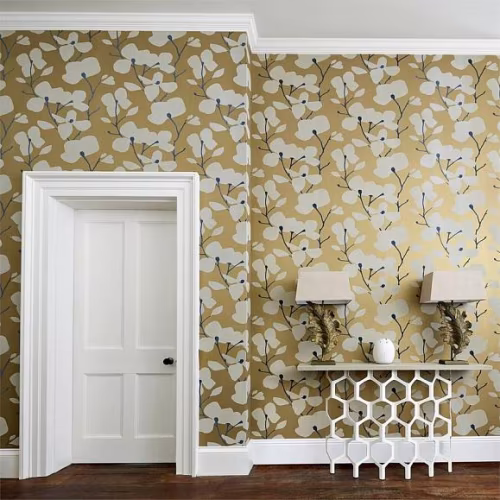 Обои Harlequin Momentum 5 Kienze Shimmer Antique Gold/Ink 111972