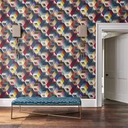 Обои Harlequin Momentum 5 Arccos Cerise/Neptune/Teal 111969