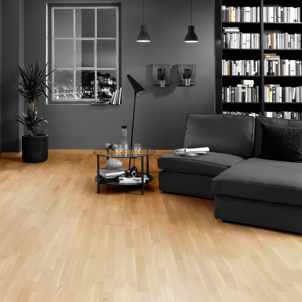 Паркетная доска Tarkett Salsa Premium Дуб топаз браш Oak Topaz nature BR 550170023 2283×194×14 фото в интерьере